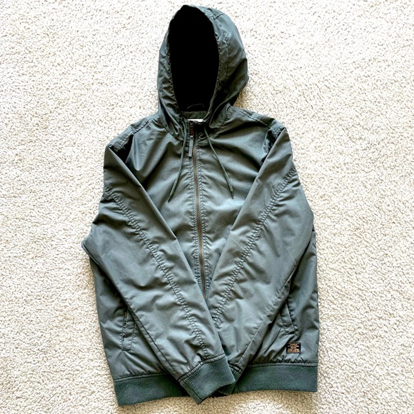 H&M Other - Mens H&M Hunter Green Hooded Bomber Zip Up